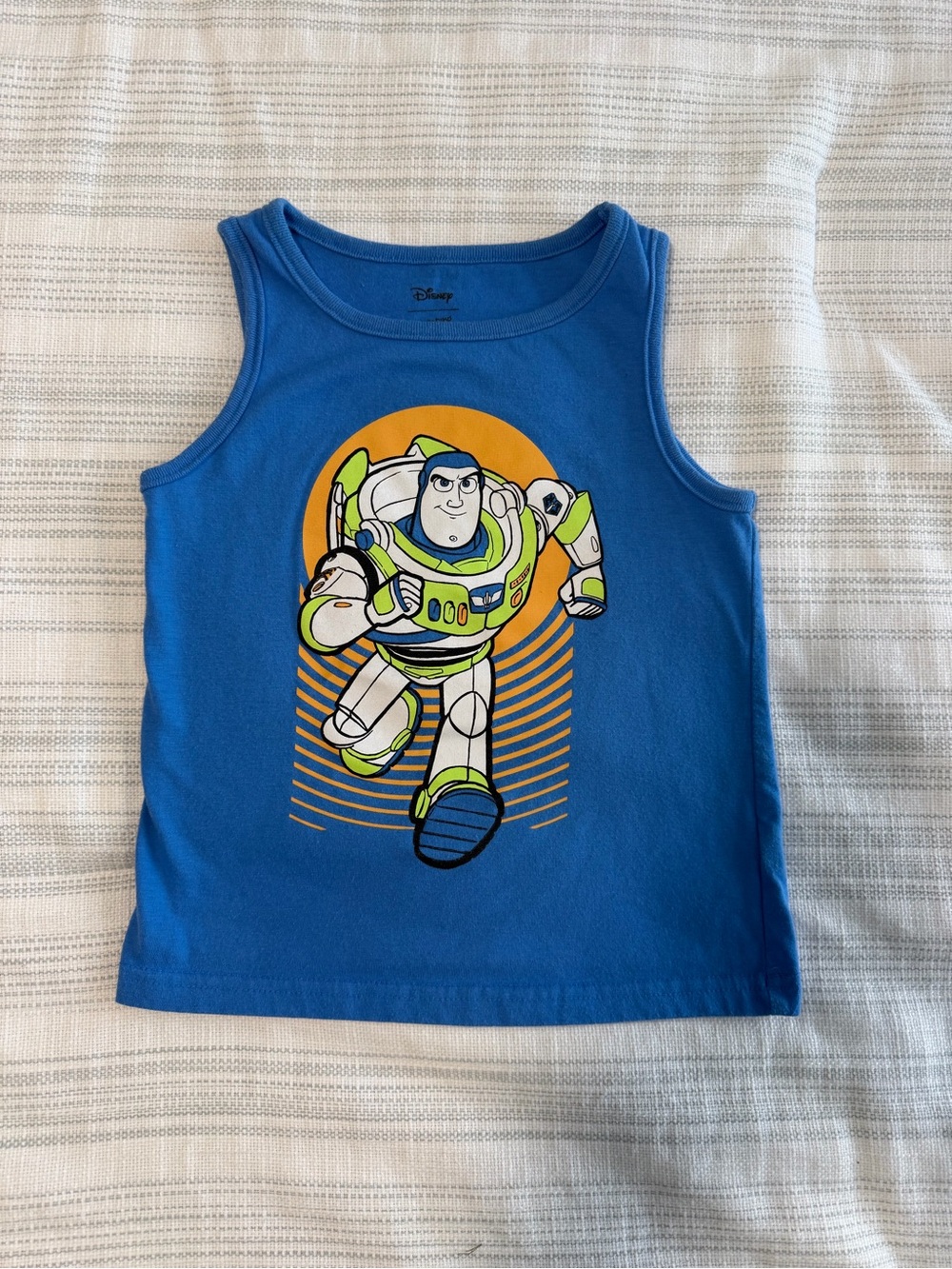 Disney Blue Tank Top with Buzz Lightyear Graphic